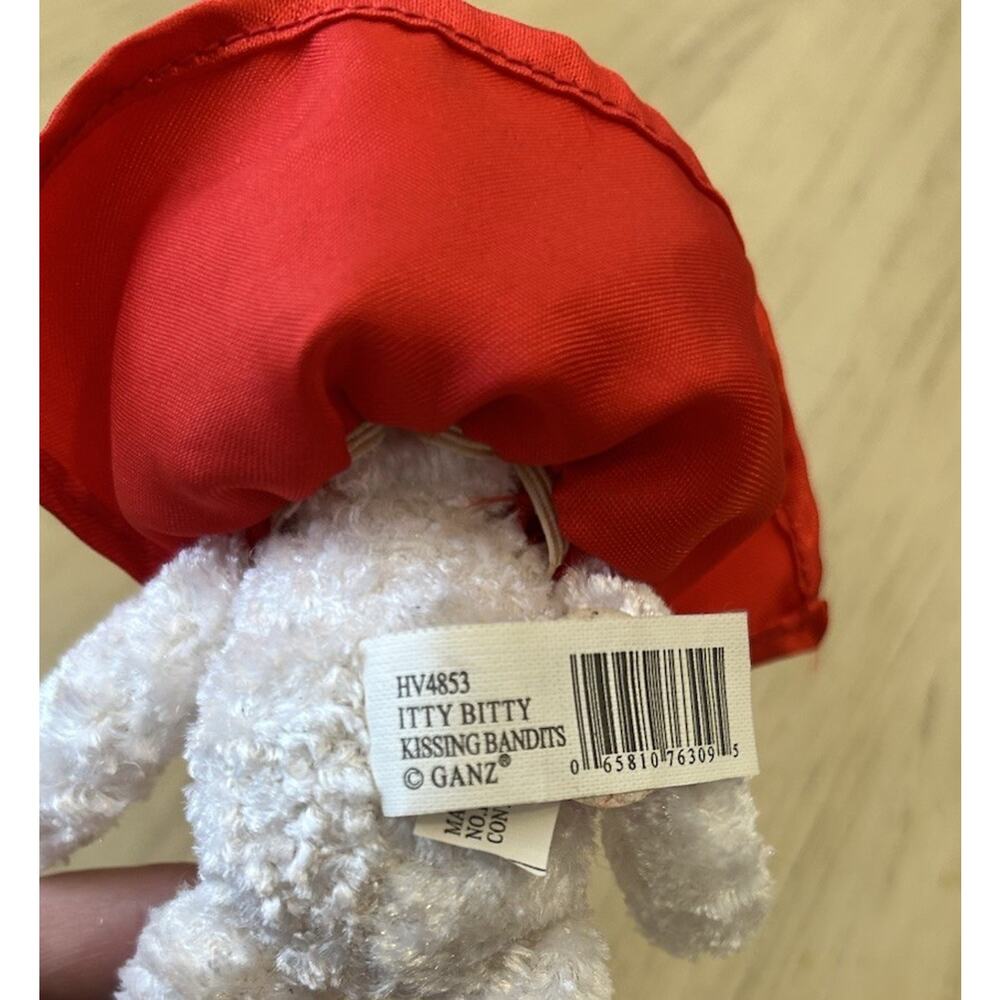 VTG Kissing Bandits Itty Bitty Bear GANZ Stuffed Animal Plush collectible Cute! - Picture 6 of 7